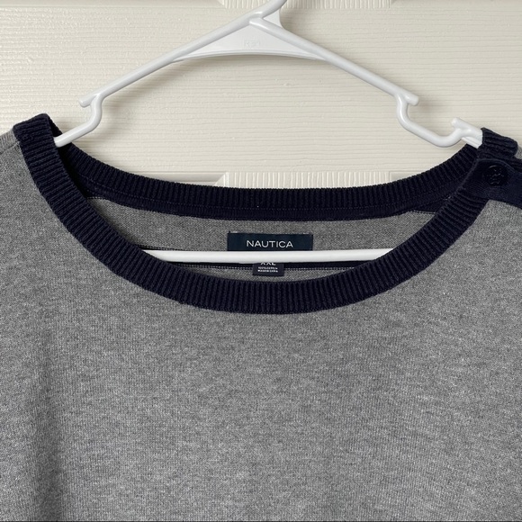 Nautica Crew Neck XXL Navy & Blue Sweater - Picture 6 of 12